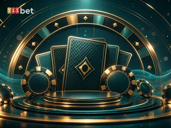711BET homepage banner with a responsible gaming reminder for players